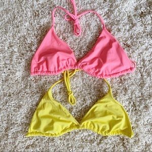 Victoria Secret Triangle Bikini Tops-Set of 2